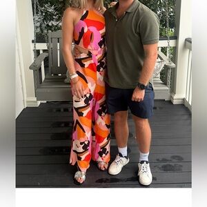 Vibrant Multicolor Halter Jumpsuit